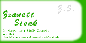 zsanett sisak business card